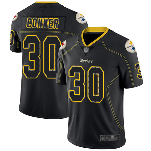 Men Pittsburgh Steelers Football 30 Limited Lights Out Black James Conner Rush Nike NFL Jersey
